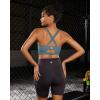 imageRUNNING GIRL Sports Bra for Women High Support Molded Cup Strappy Running Sports Bras with Sewn in PadsDusty Blue
