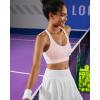 imageRUNNING GIRL Sports Bra for Women High Support Molded Cup Strappy Running Sports Bras with Sewn in PadsPink