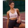 imageRUNNING GIRL Sports Bra for Women High Support Molded Cup Strappy Running Sports Bras with Sewn in PadsPink