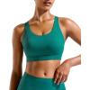 imageRUNNING GIRL Sports Bra for Women High Support Molded Cup Strappy Running Sports Bras with Sewn in PadsTeal