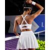 imageRUNNING GIRL Sports Bra for Women High Support Molded Cup Strappy Running Sports Bras with Sewn in PadsWhite
