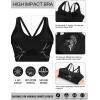 imageRUNNING GIRL Sports Bras for Women High Support Molded Cup Strappy High Impact Sports Bras for Women with Sewn in PadsBlack