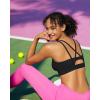 imageRUNNING GIRL Sports Bras for Women High Support Molded Cup Strappy High Impact Sports Bras for Women with Sewn in PadsBlack