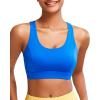 imageRUNNING GIRL Sports Bras for Women High Support Molded Cup Strappy High Impact Sports Bras for Women with Sewn in PadsBlue