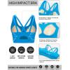 imageRUNNING GIRL Sports Bras for Women High Support Molded Cup Strappy High Impact Sports Bras for Women with Sewn in PadsBright Blue