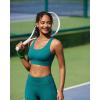 imageRUNNING GIRL Sports Bras for Women High Support Molded Cup Strappy High Impact Sports Bras for Women with Sewn in PadsDark Green