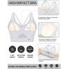 imageRUNNING GIRL Sports Bras for Women High Support Molded Cup Strappy High Impact Sports Bras for Women with Sewn in PadsGrey