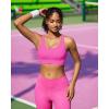 imageRUNNING GIRL Sports Bras for Women High Support Molded Cup Strappy High Impact Sports Bras for Women with Sewn in PadsHot Pink