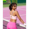imageRUNNING GIRL Sports Bras for Women High Support Molded Cup Strappy High Impact Sports Bras for Women with Sewn in PadsPink