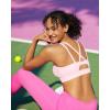 imageRUNNING GIRL Sports Bras for Women High Support Molded Cup Strappy High Impact Sports Bras for Women with Sewn in PadsPink