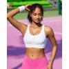 imageRUNNING GIRL Sports Bras for Women High Support Molded Cup Strappy High Impact Sports Bras for Women with Sewn in PadsWhite