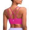 imageRUNNING GIRL High Impact Sports Bras for Women  Scoop Neck Strappy Sports Bra High Support Moulded Cup Workout BraBhot Pink