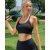 imageRUNNING GIRL Sports Bra for Women High Support CrissCross Back Padded Strappy Sports Bras Yoga Bra with Removable Cups2black