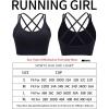 imageRUNNING GIRL Sports Bra for Women High Support CrissCross Back Padded Strappy Sports Bras Yoga Bra with Removable Cups2black