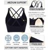 imageRUNNING GIRL Sports Bra for Women High Support CrissCross Back Padded Strappy Sports Bras Yoga Bra with Removable Cups2black