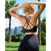 imageRUNNING GIRL Sports Bra for Women High Support CrissCross Back Padded Strappy Sports Bras Yoga Bra with Removable Cups2blackwhitegreen