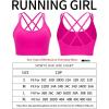 imageRUNNING GIRL Sports Bra for Women High Support CrissCross Back Padded Strappy Sports Bras Yoga Bra with Removable Cups2bluepinkgreen
