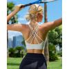 imageRUNNING GIRL Sports Bra for Women High Support CrissCross Back Padded Strappy Sports Bras Yoga Bra with Removable Cups2white