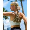 imageRUNNING GIRL Sports Bra for Women High Support CrissCross Back Padded Strappy Sports Bras Yoga Bra with Removable Cups2white