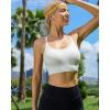 imageRUNNING GIRL Sports Bra for Women High Support CrissCross Back Padded Strappy Sports Bras Yoga Bra with Removable Cups2white