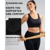 imageRUNNING GIRL Sports Bra for Women High Support Molded Cup High Impact Sports Bras with Sewn in Pads Strappy Running BraBlack