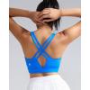 imageRUNNING GIRL Sports Bra for Women High Support Molded Cup High Impact Sports Bras with Sewn in Pads Strappy Running BraBright Blue