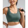 imageRUNNING GIRL Sports Bra for Women High Support Molded Cup High Impact Sports Bras with Sewn in Pads Strappy Running BraSage Green