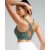 imageRUNNING GIRL Sports Bra for Women High Support Molded Cup High Impact Sports Bras with Sewn in Pads Strappy Running BraSage Green