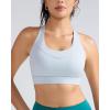 imageRUNNING GIRL Sports Bra for Women High Support Molded Cup High Impact Sports Bras with Sewn in Pads Strappy Running BraSilver Grey
