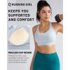 imageRUNNING GIRL Sports Bra for Women High Support Molded Cup High Impact Sports Bras with Sewn in Pads Strappy Running BraSilver Grey
