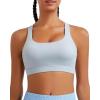 imageRUNNING GIRL Sports Bra for Women High SupportMolded Cup High Impact Sports Bras with Sewn in PadsAgrey