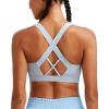 imageRUNNING GIRL Sports Bra for Women High SupportMolded Cup High Impact Sports Bras with Sewn in PadsAgrey