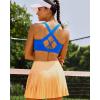 imageRUNNING GIRL Sports Bra for Women High SupportMolded Cup High Impact Sports Bras with Sewn in PadsAsparkle Blue