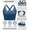 imageRUNNING GIRL Sports Bra for Women High SupportMolded Cup High Impact Sports Bras with Sewn in PadsDark Blue