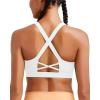 imageRUNNING GIRL Sports Bra for Women High SupportMolded Cup High Impact Sports Bras with Sewn in PadsWhite