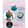 imageRUNNING GIRL Sports Bras for Women High SupportRacerback High Impact Sports Bra Moulded Cup Workout Bra Push upDstorm Teal