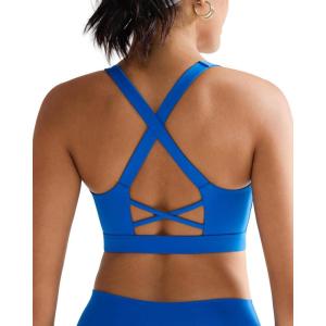 imageRUNNING GIRL Sports Bra for Women High SupportMolded Cup High Impact Sports Bras with Sewn in PadsBlue