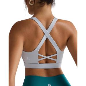 imageRUNNING GIRL Sports Bra for Women High SupportMolded Cup High Impact Sports Bras with Sewn in PadsGrey