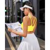 imageRUNNING GIRL High Impact Sports Bras for Women High Support Running Sports Bra Moulded Cup Strappy Sports BrasUyellow