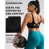 imageRUNNING GIRL Sports Bra for Women High Support Molded Cup High Impact Sports Bras with Sewn in Pads Workout Running BraBlack