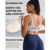 imageRUNNING GIRL Sports Bra for Women High Support Molded Cup High Impact Sports Bras with Sewn in Pads Workout Running BraSilver Grey