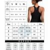 imageRUNNING GIRL Sports Bras for Women High Impact Seamless Ribbed Longline High Neck Workout Crop Tank Tops PaddedAblack