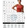 imageRUNNING GIRL Sports Bras for Women High Impact Seamless Ribbed Longline High Neck Workout Crop Tank Tops PaddedBred