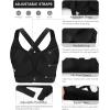 imageRUNNING GIRL Sports Bras for Women High Support Adjustable Straps Hook Back Sports Bras for Women with Sewn in PadsBlack