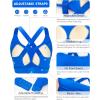 imageRUNNING GIRL Sports Bras for Women High Support Adjustable Straps Hook Back Sports Bras for Women with Sewn in PadsDazzling Blue