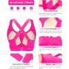 imageRUNNING GIRL Sports Bras for Women High Support Adjustable Straps Hook Back Sports Bras for Women with Sewn in PadsHot Pink