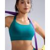 imageRUNNING GIRL Sports Bras for Women High Support Adjustable Straps Hook Back Sports Bras for Women with Sewn in PadsStorm Teal