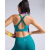 imageRUNNING GIRL Sports Bras for Women High Support Adjustable Straps Hook Back Sports Bras for Women with Sewn in PadsStorm Teal