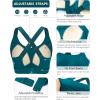 imageRUNNING GIRL Sports Bras for Women High Support Adjustable Straps Hook Back Sports Bras for Women with Sewn in PadsStorm Teal
