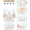 imageRUNNING GIRL Sports Bras for Women High Support Adjustable Straps Hook Back Sports Bras for Women with Sewn in PadsWhite